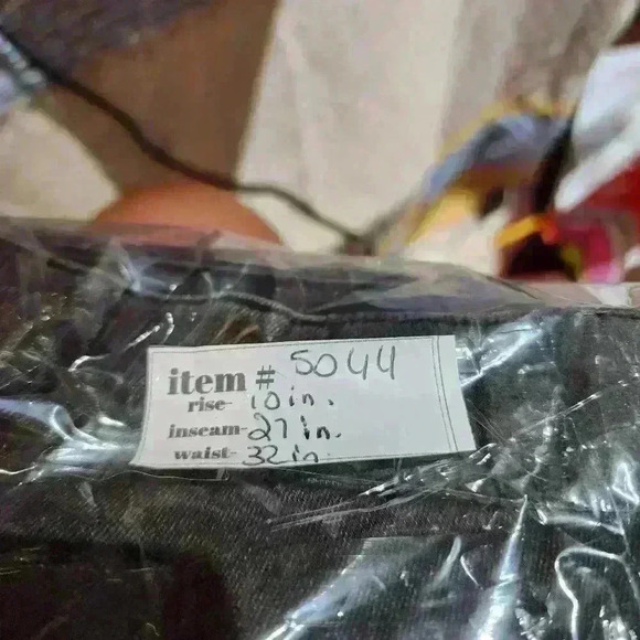 P5044 &denim distressed knees skinny ankle black charcoal  jeans - Picture 8 of 8